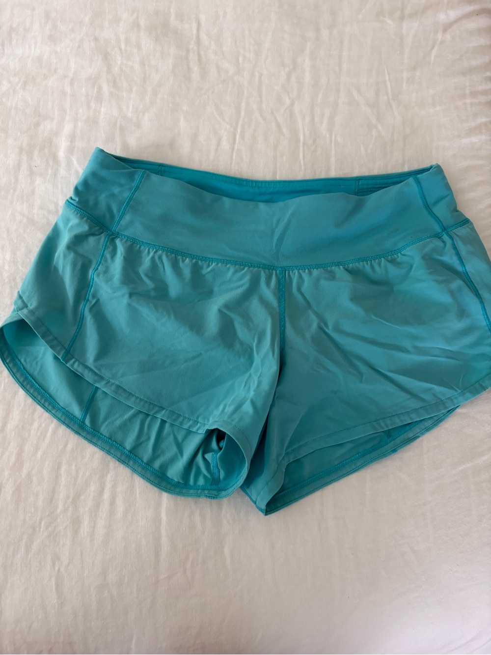 lululemon athletica teal athletic shorts